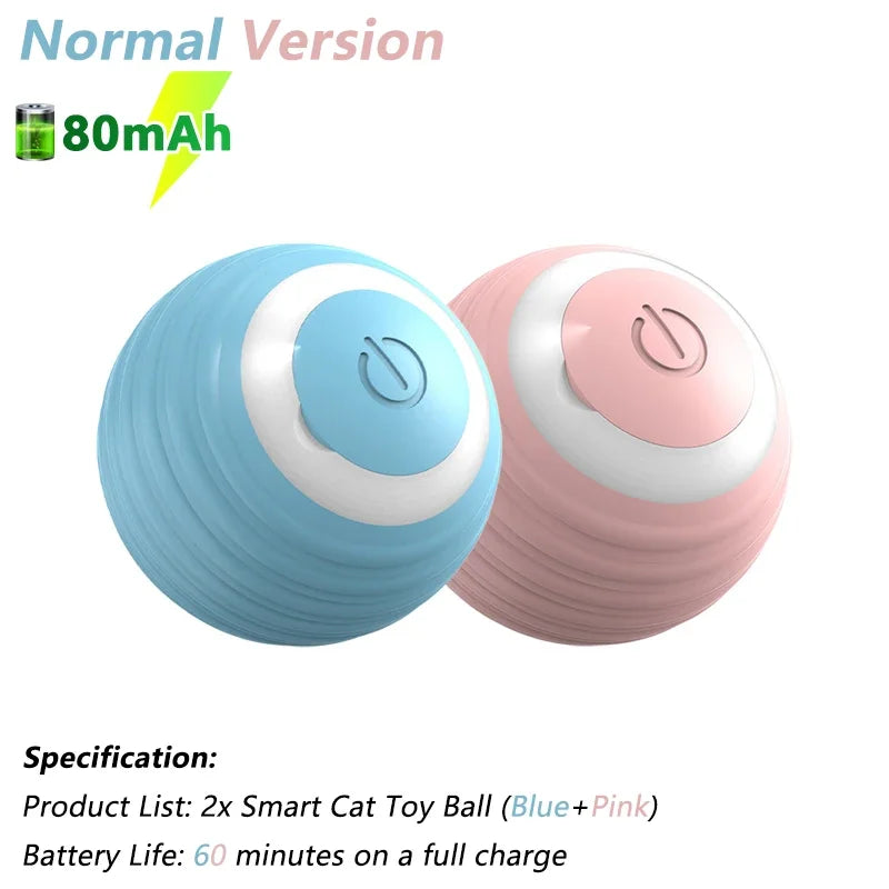 Automatic Smart Rolling Ball for Cats – Electric Interactive Toy, Rechargeable & LED