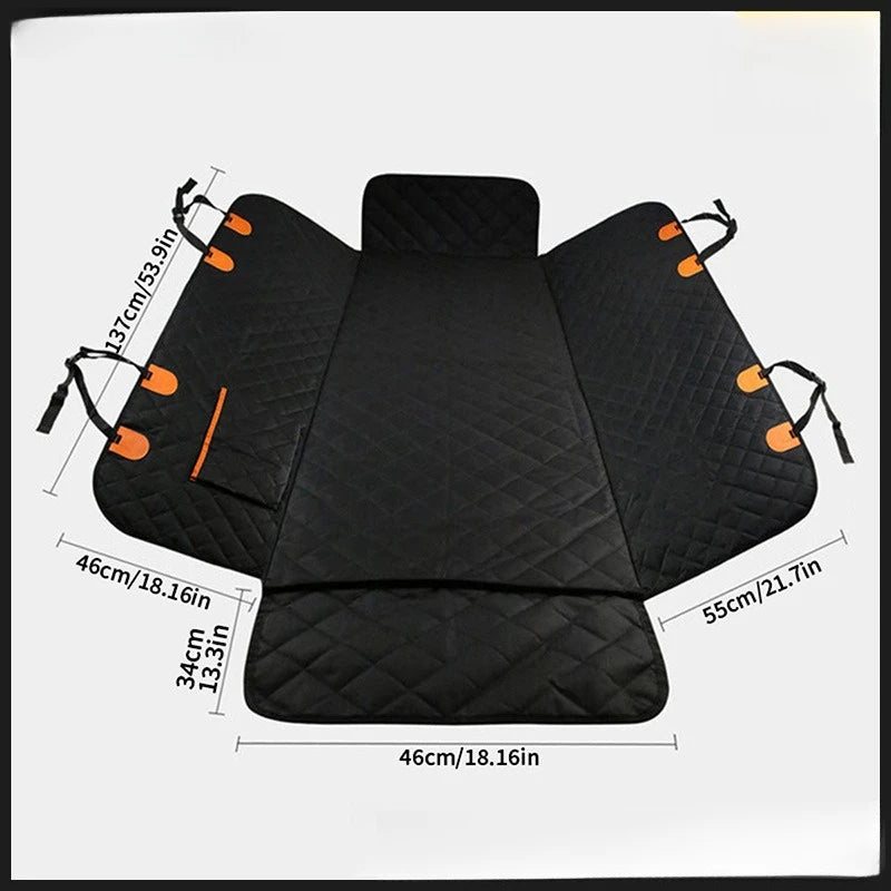 Universal Rear Seat Pet Car Cover – Waterproof, Durable, Scratch-Proof Protection for Dogs