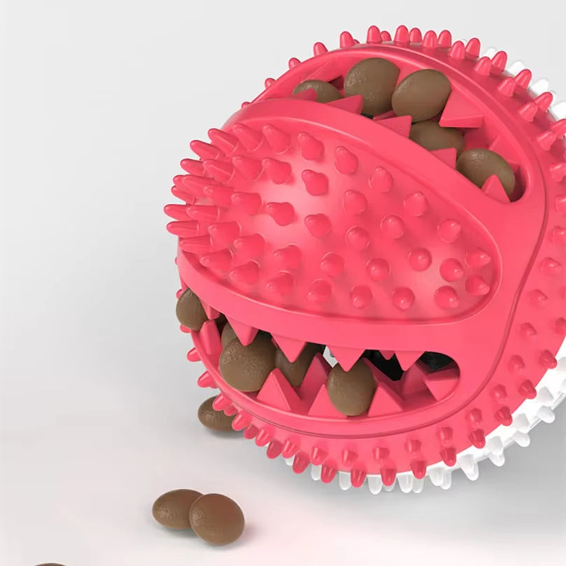 Interactive Dog Treat Ball with Suction Cup – Silicone Tug & Chew Toy for Feeding, Dental Cleaning & Mental Stimulation