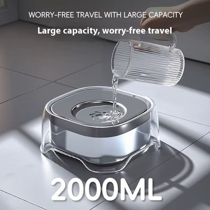 2L Floating Pet Water Bowl – No-Splash, Dust-Proof Design for Clean Water & Dry Chin | For Cats & Dogs