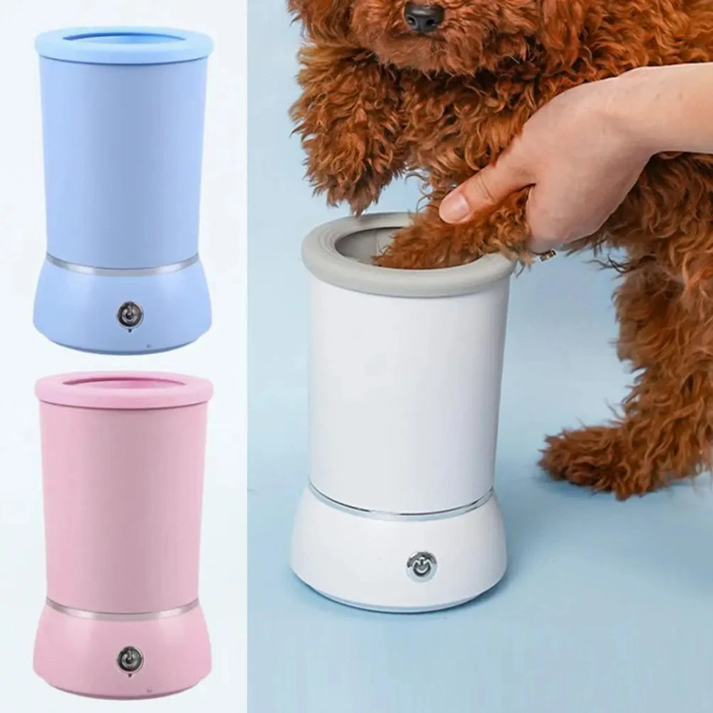 Portable Electric Dog Paw Washer & Massager – USB Rechargeable Automatic Pet Paw Cleaner for Small to Medium Dogs & Cats