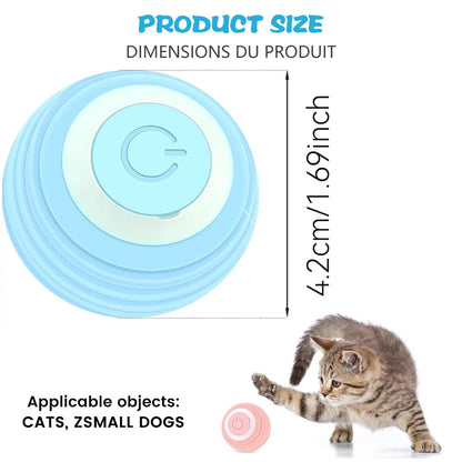 Automatic Smart Rolling Ball for Cats – Electric Interactive Toy, Rechargeable & LED