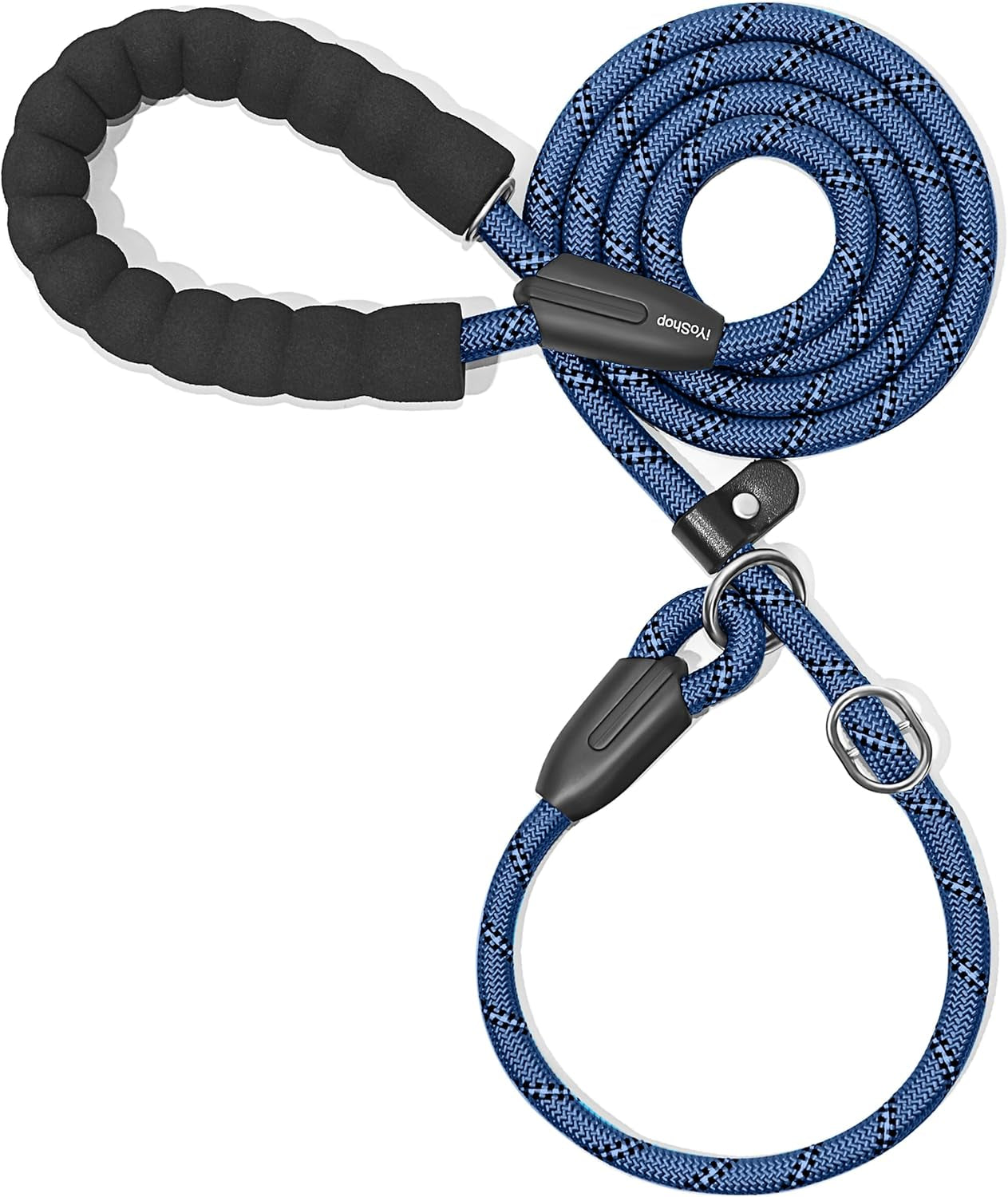 Durable Slip Lead Dog Leash with Padded Handle & Reflective Threads – No-Pull Training Leash for Dogs (3/8" x 6 FT)