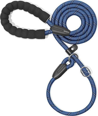 Durable Slip Lead Dog Leash with Padded Handle & Reflective Threads – No-Pull Training Leash for Dogs (3/8" x 6 FT)
