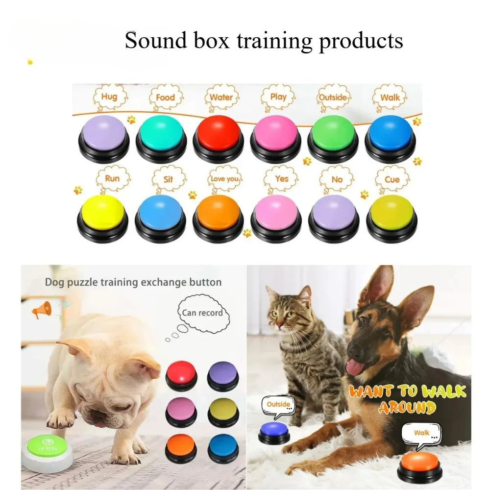 🐶 Dog Communication Buttons – 6-Piece Voice Recording Set for Pet Training
