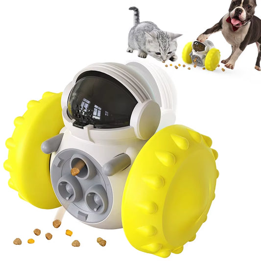 ⭐ Dog Treat Leaking Tumbler Toy – Interactive Slow Feeder & IQ Training for Dogs & Cats