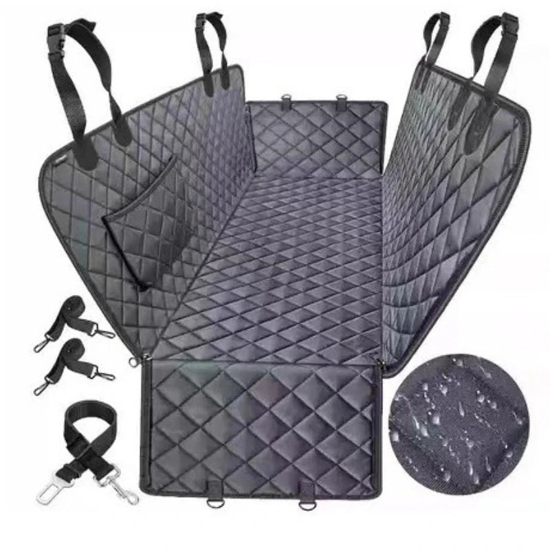 Universal Rear Seat Pet Car Cover – Waterproof, Durable, Scratch-Proof Protection for Dogs