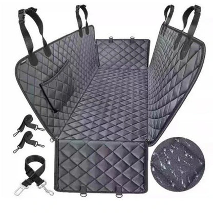 Universal Rear Seat Pet Car Cover – Waterproof, Durable, Scratch-Proof Protection for Dogs