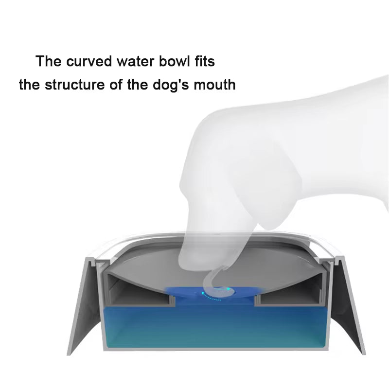 Non-Spill Floating Dog and Cat Water Bowl - Plastic Anti-Overflow Dispenser