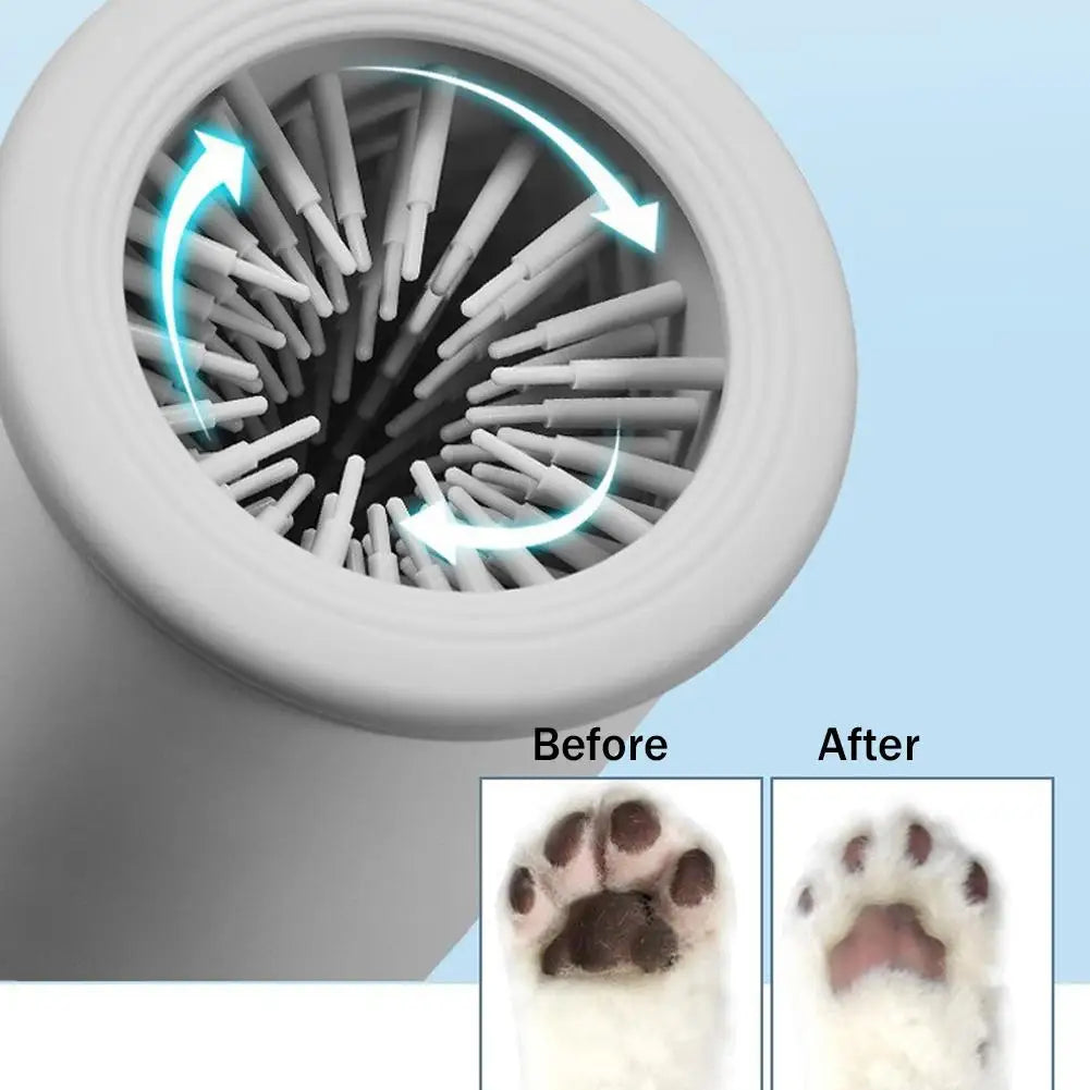 Portable Electric Dog Paw Washer & Massager – USB Rechargeable Automatic Pet Paw Cleaner for Small to Medium Dogs & Cats