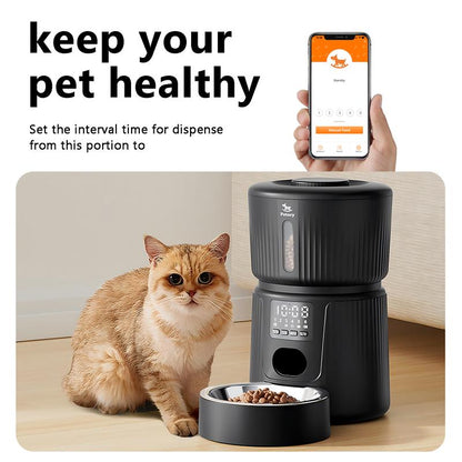 Automatic Pet Feeder for Cats & Dogs – Smart Wi-Fi Timed Food Dispenser with 6 Daily Meals, Portion Control, Desiccant Bag, 2.4GHz App Control, Hygienic Dry Kibble Feeder