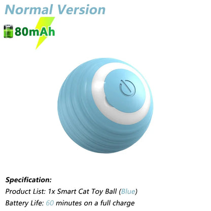 Automatic Smart Rolling Ball for Cats – Electric Interactive Toy, Rechargeable & LED