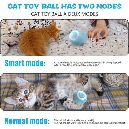 Automatic Smart Rolling Ball for Cats – Electric Interactive Toy, Rechargeable & LED