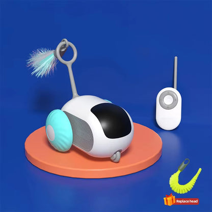 Interactive Smart Cat Toy Car with Remote Control - Automatic Rolling Ball for Indoor Cats and Kittens