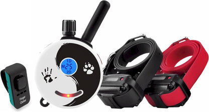E-Collar Dog Training Collar – Humane Remote Trainer with Finger Clicker, Tone & Light, 1/2 Mile Range