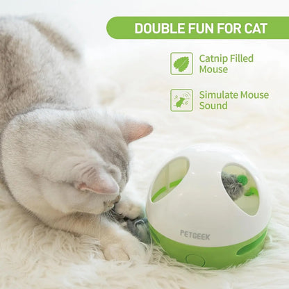 Automatic Cat Toy – Squeaky Hide-and-Seek Mouse with Catnip for Indoor Play